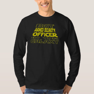 T-shirt Agent de sécurité armé modèle dos spatial