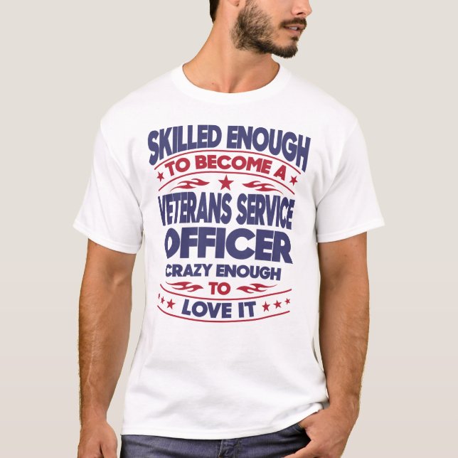 T-shirt Agent de service aux anciens combattants suffisamm (Devant)
