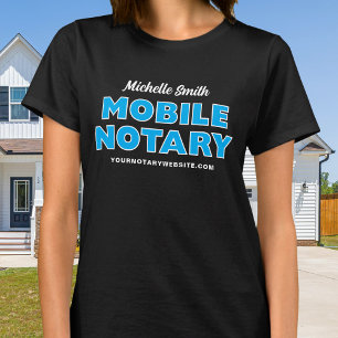 T-shirt Agent de signature de prêt de notaire mobile Nom p
