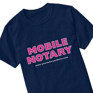 T-shirt Agent de signature de prêt de notaire mobile rose