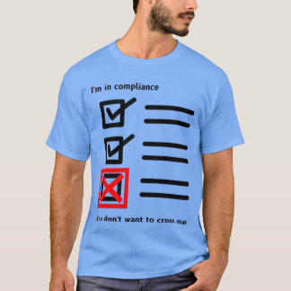 T-shirt agent d'examen de la conformité