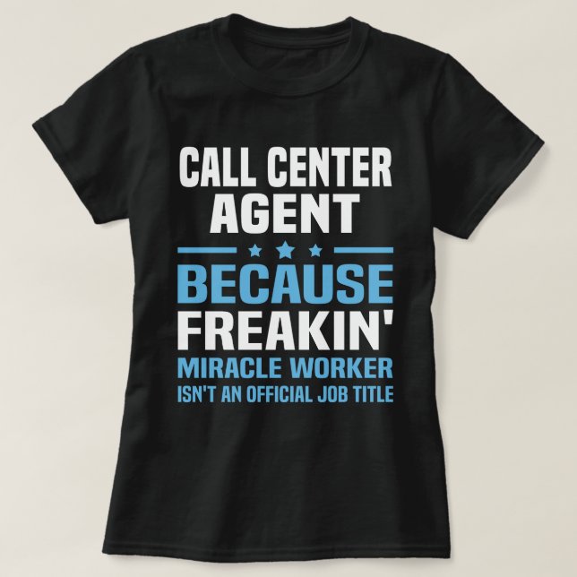 T-shirt Agent du centre d'appels (Design devant)