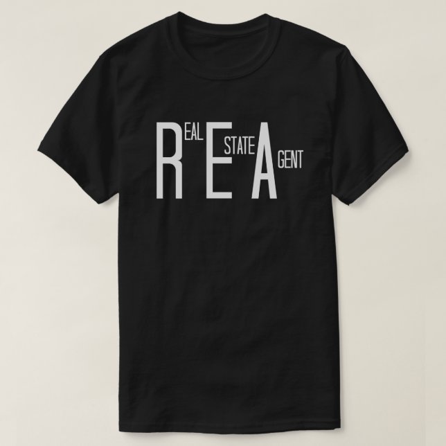 T-shirt Agent immobilier dans un texte amusant (Design devant)