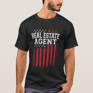 T-shirt Agent immobilier fier drapeau américain USA patrio