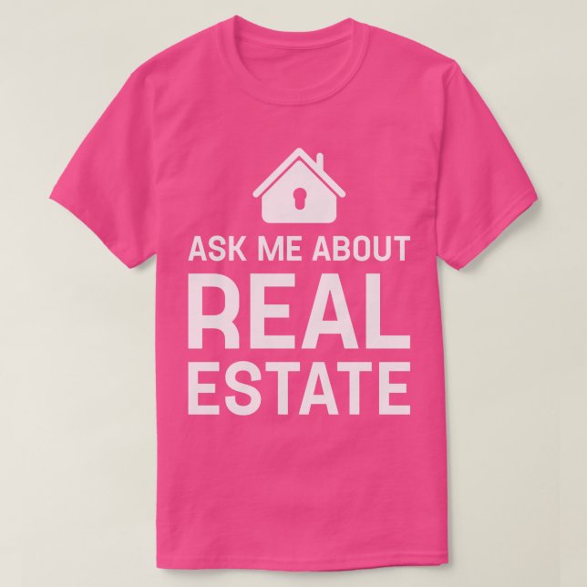 T-shirt Agent Immobilier Funky Me Demander À Propos Immobi (Design devant)