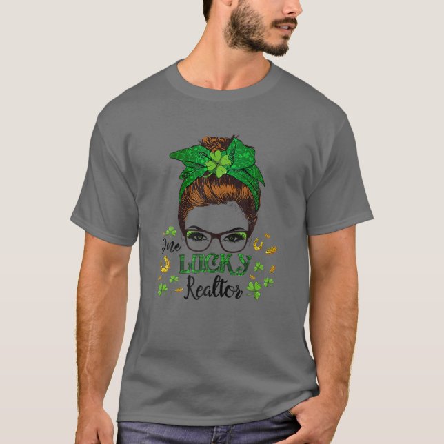T-shirt Agent immobilier Shamrock du Jour de la Saint Patr (Devant)