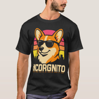 T-shirt Agent secret Corgi dans le style rétro de Shades