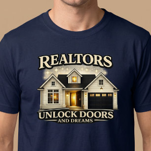 T-shirt Agents immobiliers déverrouillent les portes et le