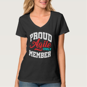 T-shirt Agile Cult Member Scrum Gestion de projet Pm Coac