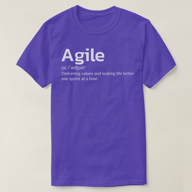 T-shirt Agile delivering values and making life better (Design devant)