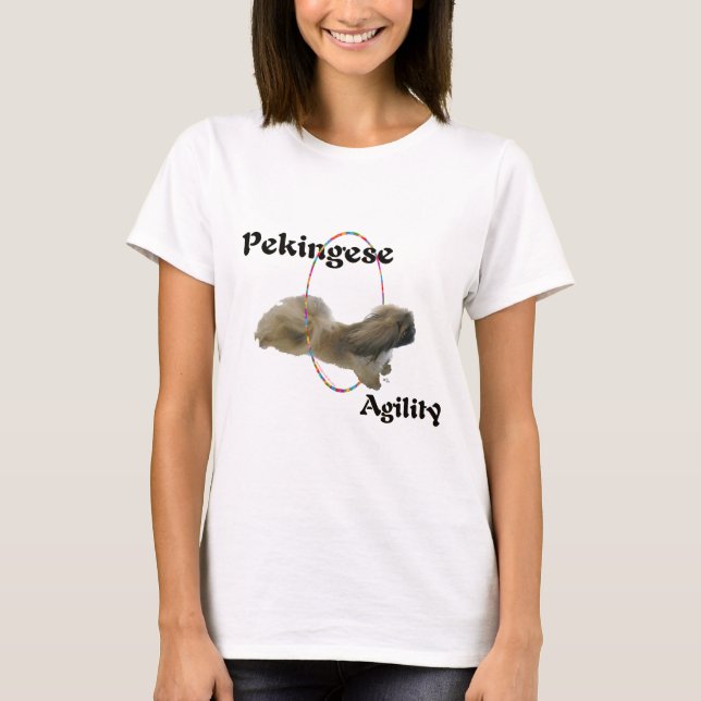 T-shirt Agilité de chien Pékinois (Devant)