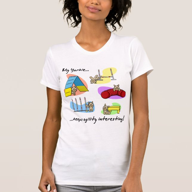 T-shirt Agilité intéressante de Yorkie (Devant)