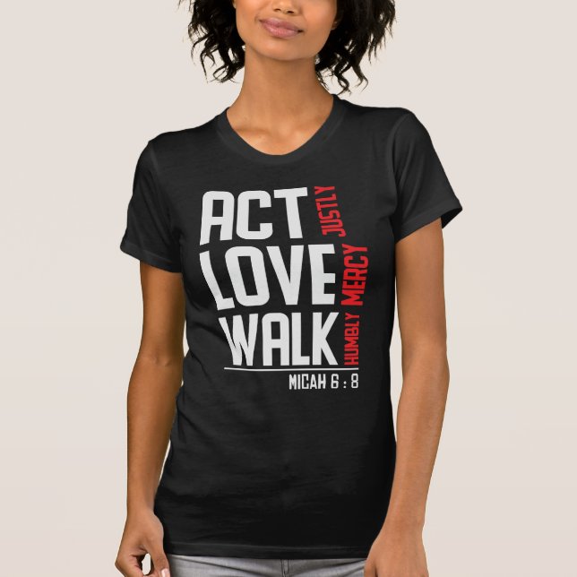 T-shirt Agir juste Micah 6:8 (Devant)