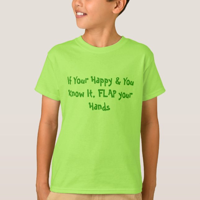 T-shirt Agitez vos mains - diversité d'autisme (Devant)
