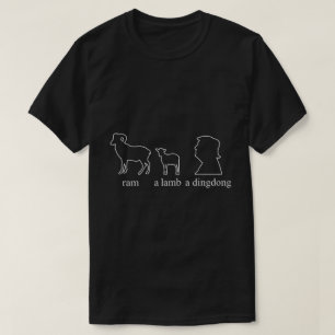 T-shirt Agneau de bélier Dingdong Mème amusant Tee