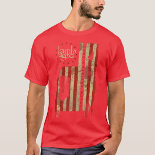 T-shirt Agneau de Dieu Drapeau métallique américain pur Ma