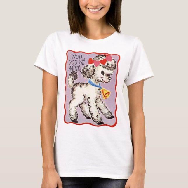 T-shirt Agneau vintage Valentine (Devant)