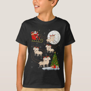 T-shirt Agneaux Mouton Père Noël Sleigh Flying Funny Magiq