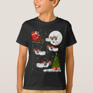T-shirt Agneaux Mouton Père Noël Traîneau Volant Drôle Mag