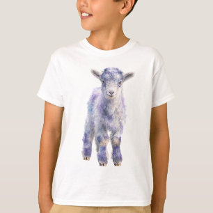 T-shirt Agneaux stylisés aux teintes violettes pour enfant