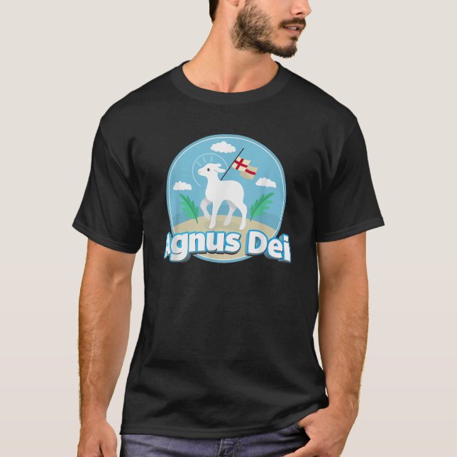 T-shirt Agnus Dei Lamb Dieu Traditionnel Masse Latine Cath (Devant)