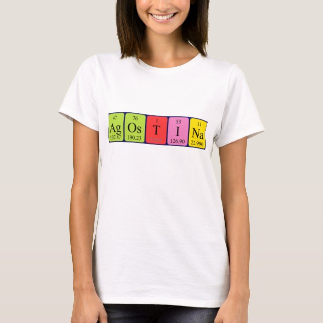 T-shirt Agostina périodique nom de la table (Devant)