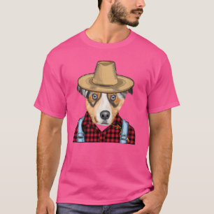 T-shirt Agriculteur Berger australien éleveur Chien