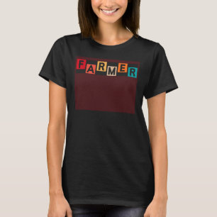 T-shirt Agriculteur Ferme Vaches Bétail Chevaux Poule
