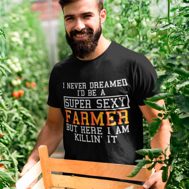 T-shirt Agriculteur n'a jamais rêvé drôle agriculture (Créateur téléchargé)