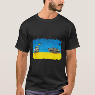 T-shirt Agriculteur ukrainien drôle tirant un char avec un