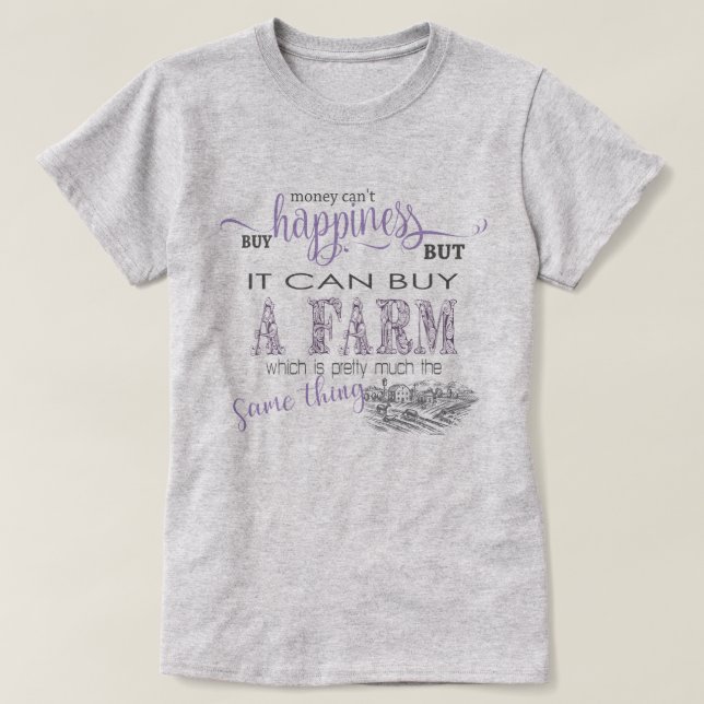 T-shirt AGRICULTURE DE PAYS | L'argent ne peut pas acheter (Design devant)