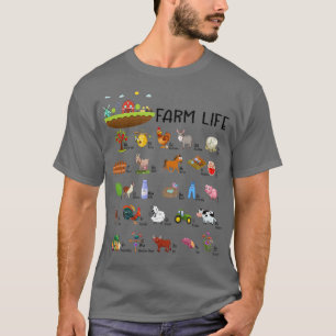T-shirt Agritourisme Alphabet Pays Vie Ferme Bébé Fermier