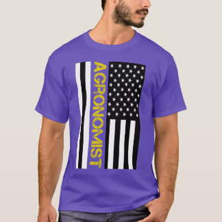 T-shirt agronome drapeau américain femmes enfants hommes