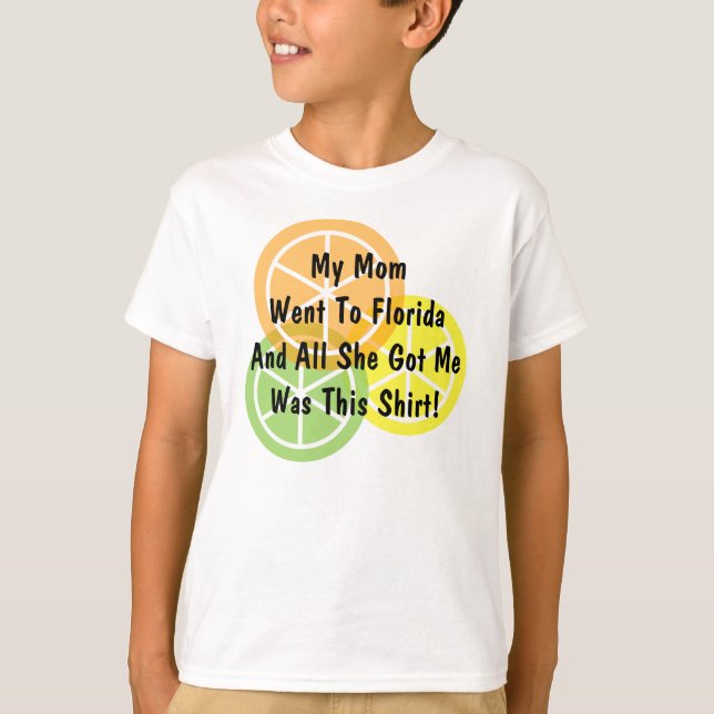 T-shirt Agrume d'été - la maman est allé à la Floride - (Devant)