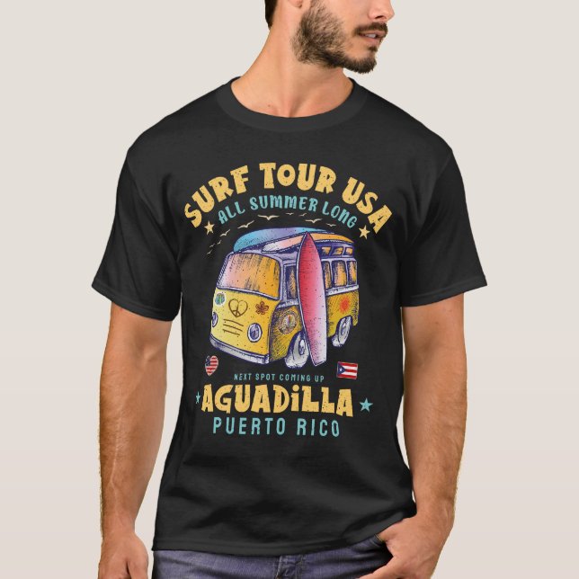 T-shirt Aguadilla Puert Rico Surf Tour USA Surf (Devant)