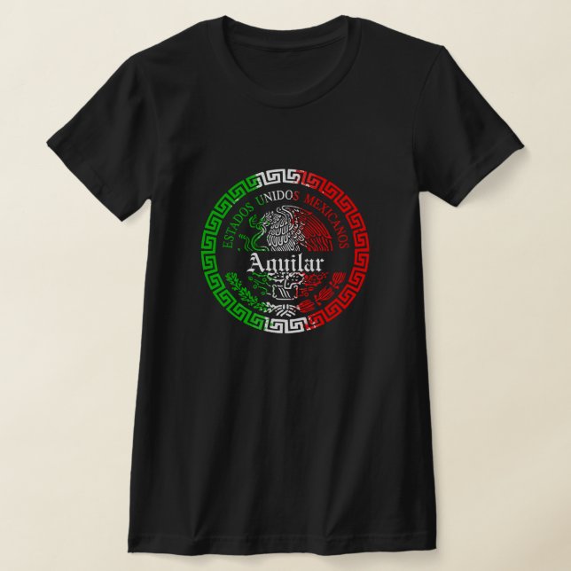 T-shirt Aguilar Nom Chemise emblème du Mexique (Poser)