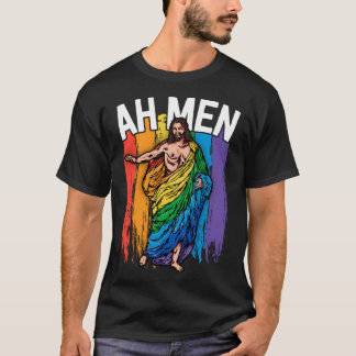 T-shirt Ah Men Gay Jesus Chemise Funny Chemises Lgbtq Cade