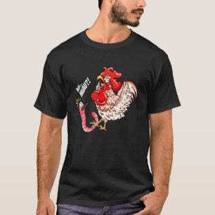 T-shirt Ah Meow Worm Chat Poulet Chat Dit