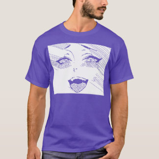 T-shirt Ahegao Pixel Glitch Design Tee Manga