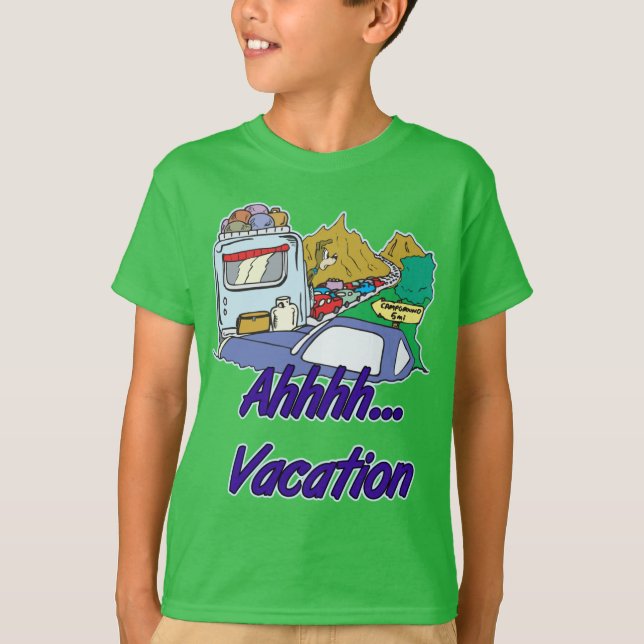 T-shirt Ahh Camping de vacances (Devant)