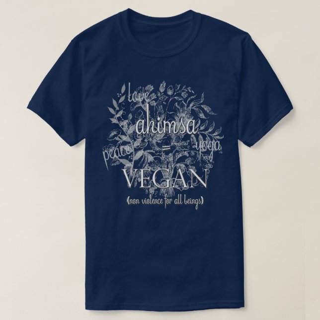 T-shirt ahimsa vegan (Design devant)