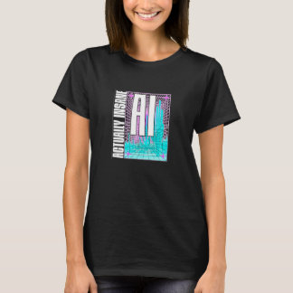 T-shirt AI Actually Insane Black Tee - Funny Artificial In