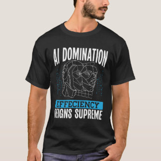 T-shirt Ai Domination Efficiency Reigns Supreme Backprint 