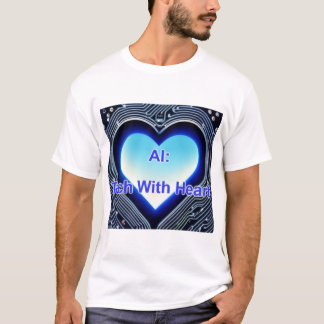 T-shirt AI : Technologie avec cœur Hommes Blanc