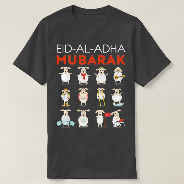 T-shirt Aïd Al Adha Aïd Moubarak Joyeux Aïd (1) (Design devant)