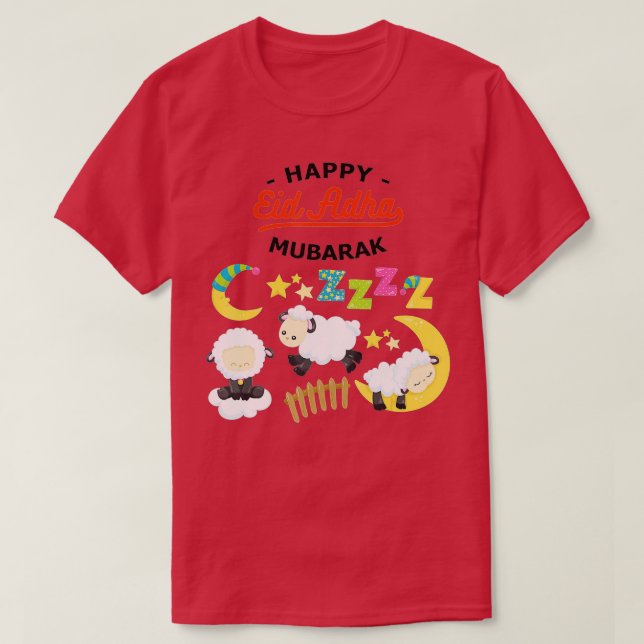 T-shirt Aïd al Adha Aïd Moubarak Joyeux Aïd el-Fitr Musulm (Design devant)
