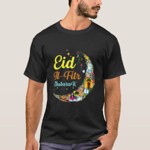 T-shirt Aïd el-Fitr Moubarak Joyeux Croissant-Aïd Lune Aïd