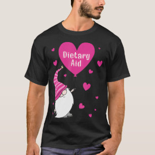 T-shirt Aide alimentaire Valentine Gnome infirmière cadeau