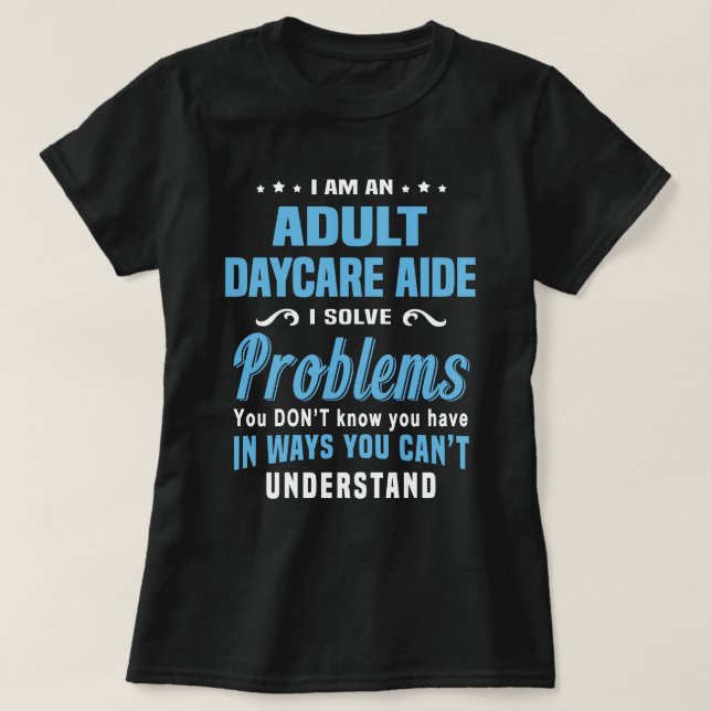 T-shirt Aide de garderie pour adultes (Design devant)