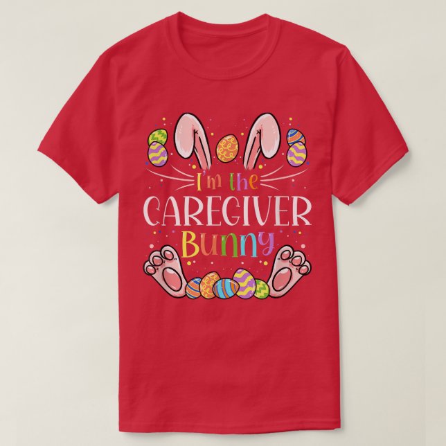 T-shirt Aide Pâques jumelé Famille Fête Lapin Visage  (Design devant)
